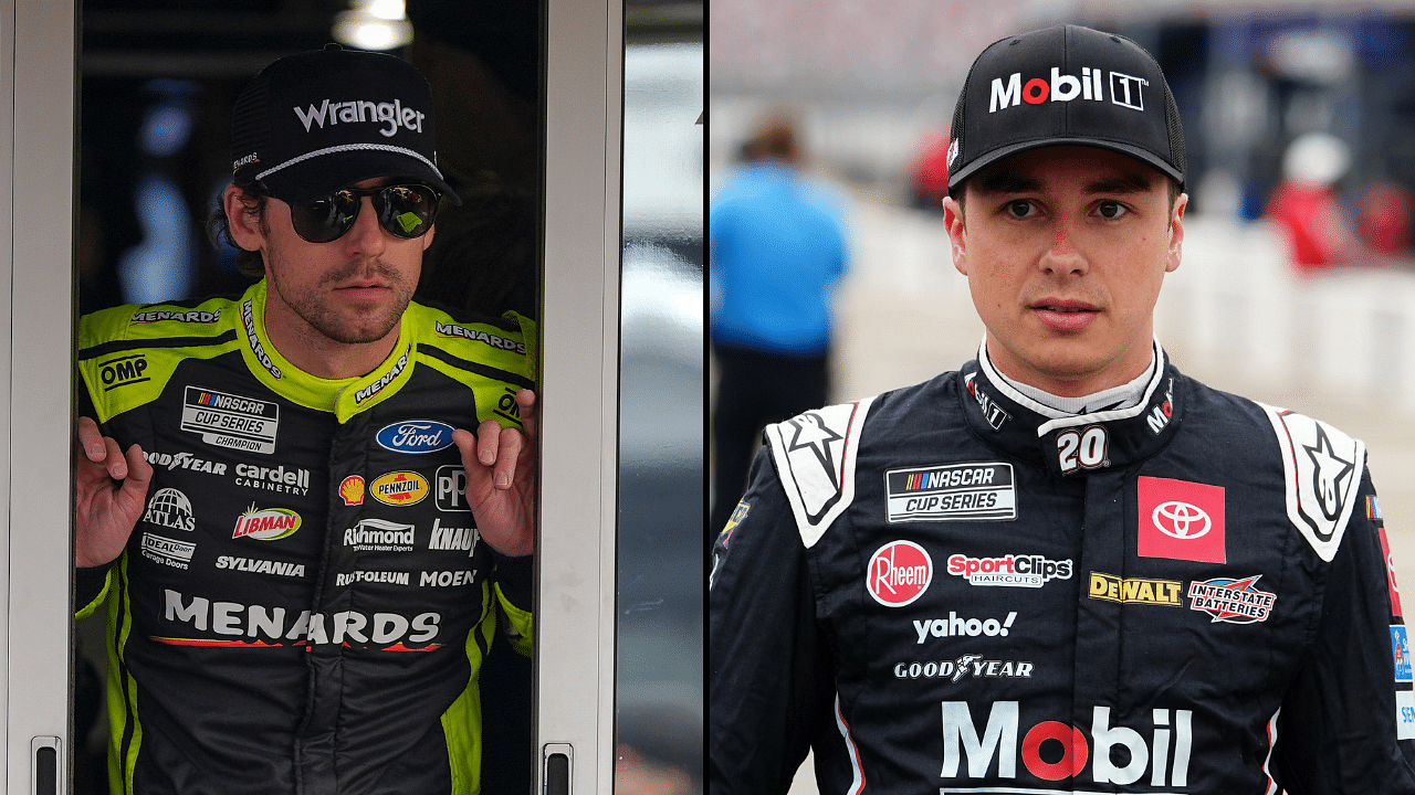 What happened to Ryan Blaney & Christopher Bell's cars during the NASCAR Cup race at WWT Raceway?