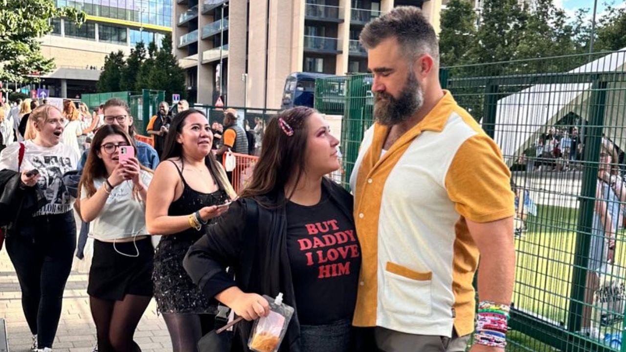 Jason Kelce Gives a Vikings Fan a Death Stare at Taylor Swift’s Concert in London for Trash Talking About the Eagles