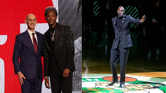 Adam Silver, Ron Holland II and Kevin Garnett