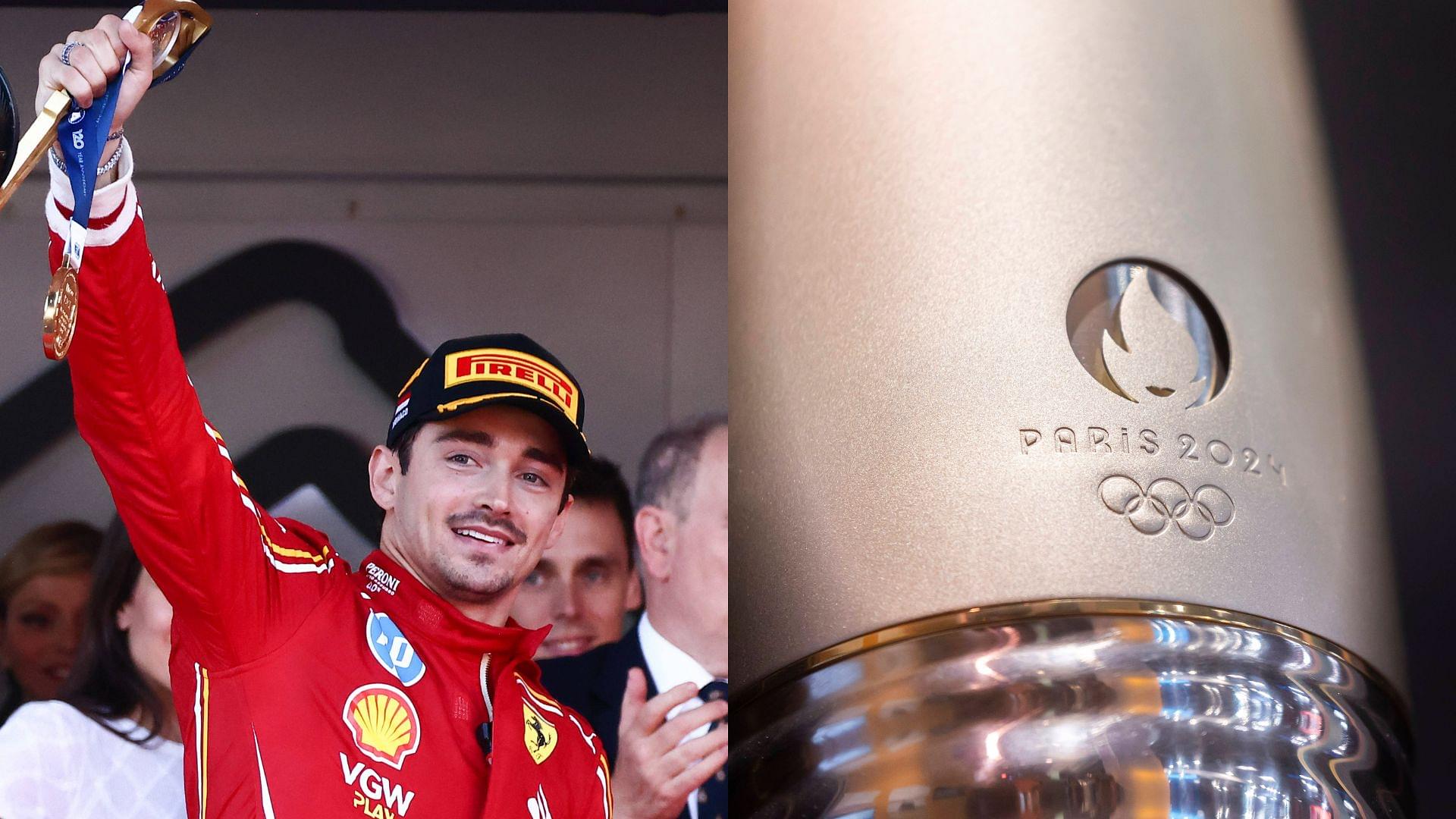 Watch: Charles Leclerc Carries the Olympic Torch to Represent Monaco Weeks After Iconic Triumph