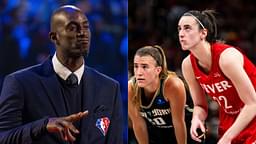 Kevin Garnett, Sabrina Ionescu and Caitlin Clark