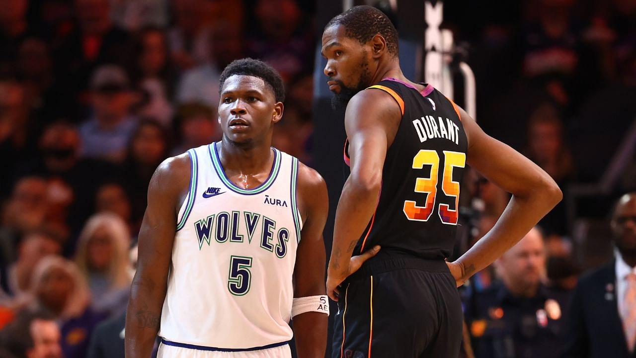 "Played His A** Off": Kevin Durant Gives Props to Anthony Edwards For Sweeping the Suns