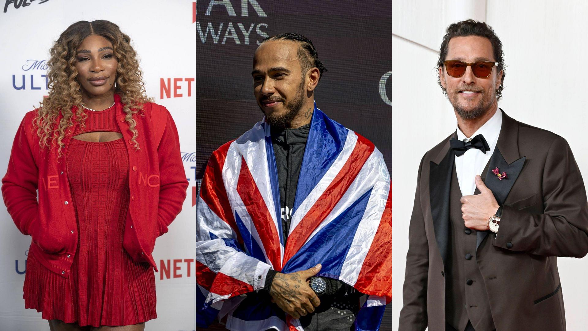 Serena Williams, Usher, and Matthew McConaughey Join Lewis Hamilton's British GP Win Celebrations