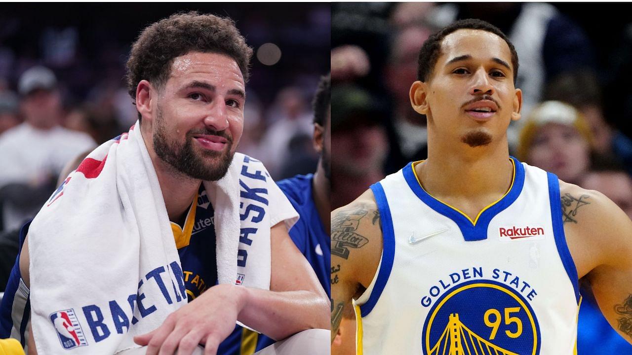 Klay Thompson and Juan Toscano-Anderson