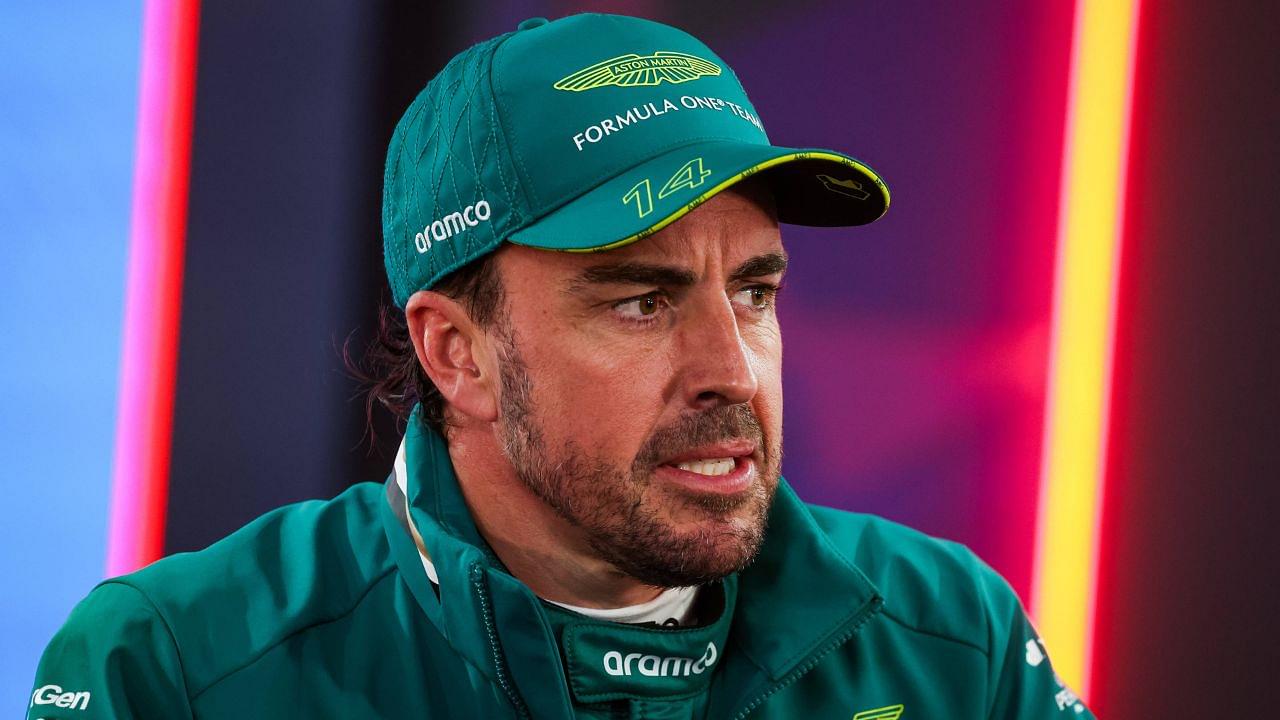 Fernando Alonso Throws Aston Martin Stuff on the Ground in a Fit of