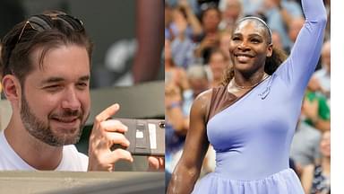 Alexis Ohanian (L) and Serena Williams (R)