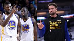 Festus Ezeli, Draymond Green, and Klay Thompson