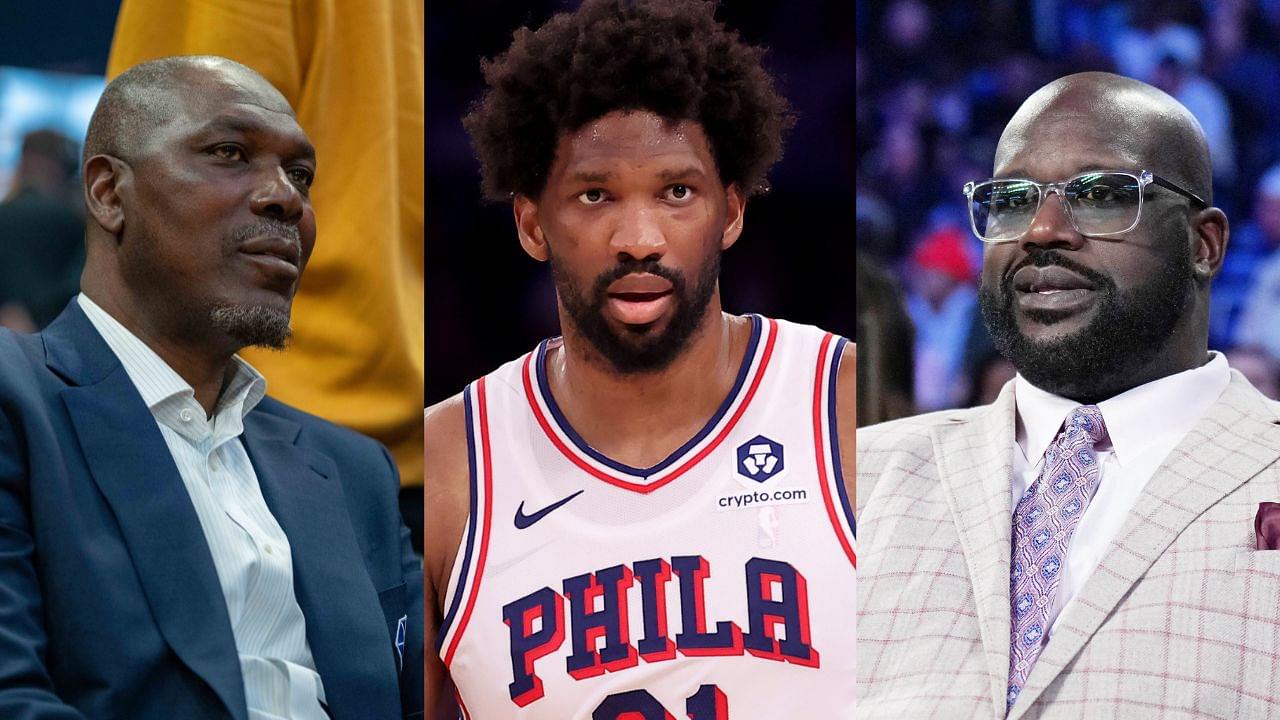 Hakeem Olajuwon, Joel Embiid, Shaquille O'Neal