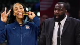 A'ja Wilson and Kendrick Perkins