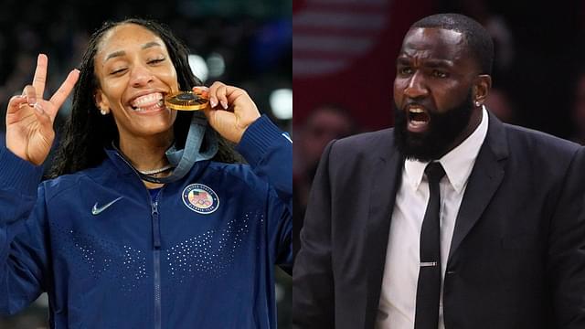 A'ja Wilson and Kendrick Perkins