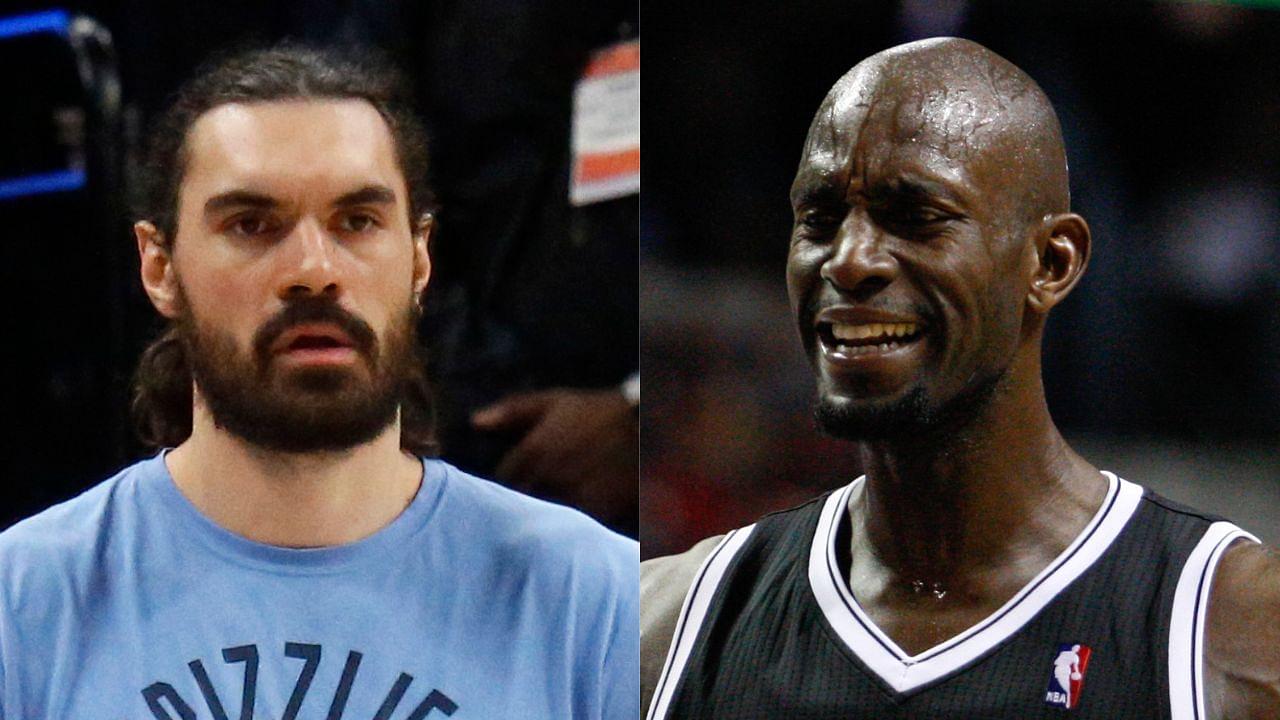 Steven Adams and Kevin Garnett