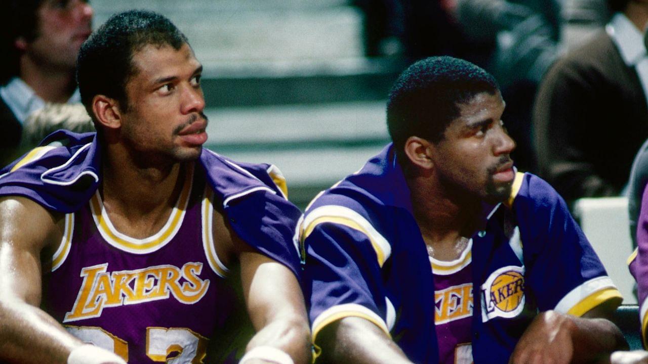 When Rookie Magic Johnson Sat in Kareem Abdul Jabbar’s Locker Room Seat to Send a Message to Laker Teammates