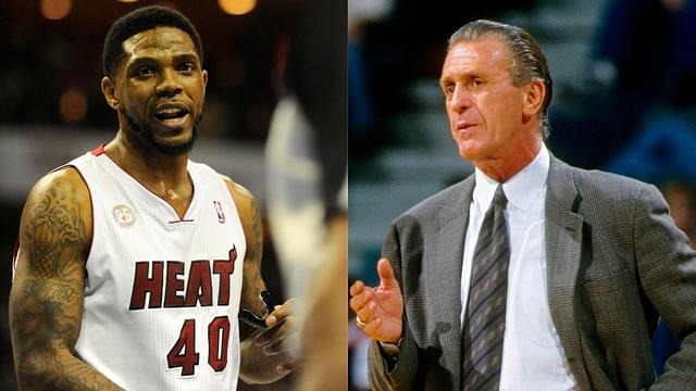 Udonis Haslem and Pat Riley