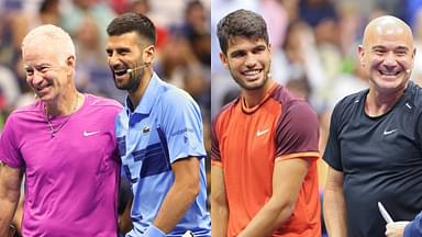 Andre Agassi Creates Once-in-a-Lifetime Moment With Novak Djokovic, While John McEnroe's Comment on Alcaraz Steals the Show