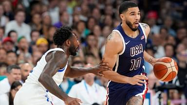 Davon Reed and Jayson Tatum at the Paris Olympics