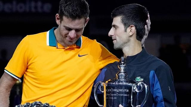 Novak Djokovic and Juan Martin del Potro shared a humorous moment at 2024 US Open