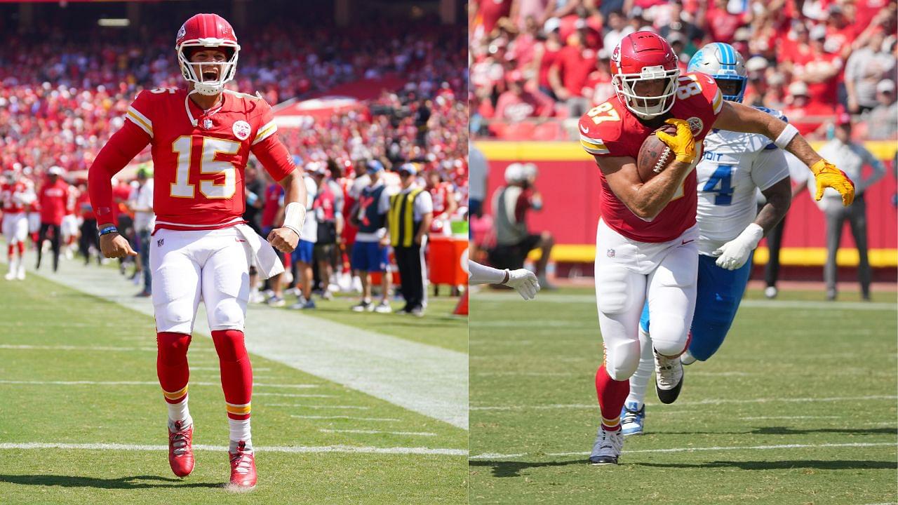 Patrick Mahomes and Travis Kelce.