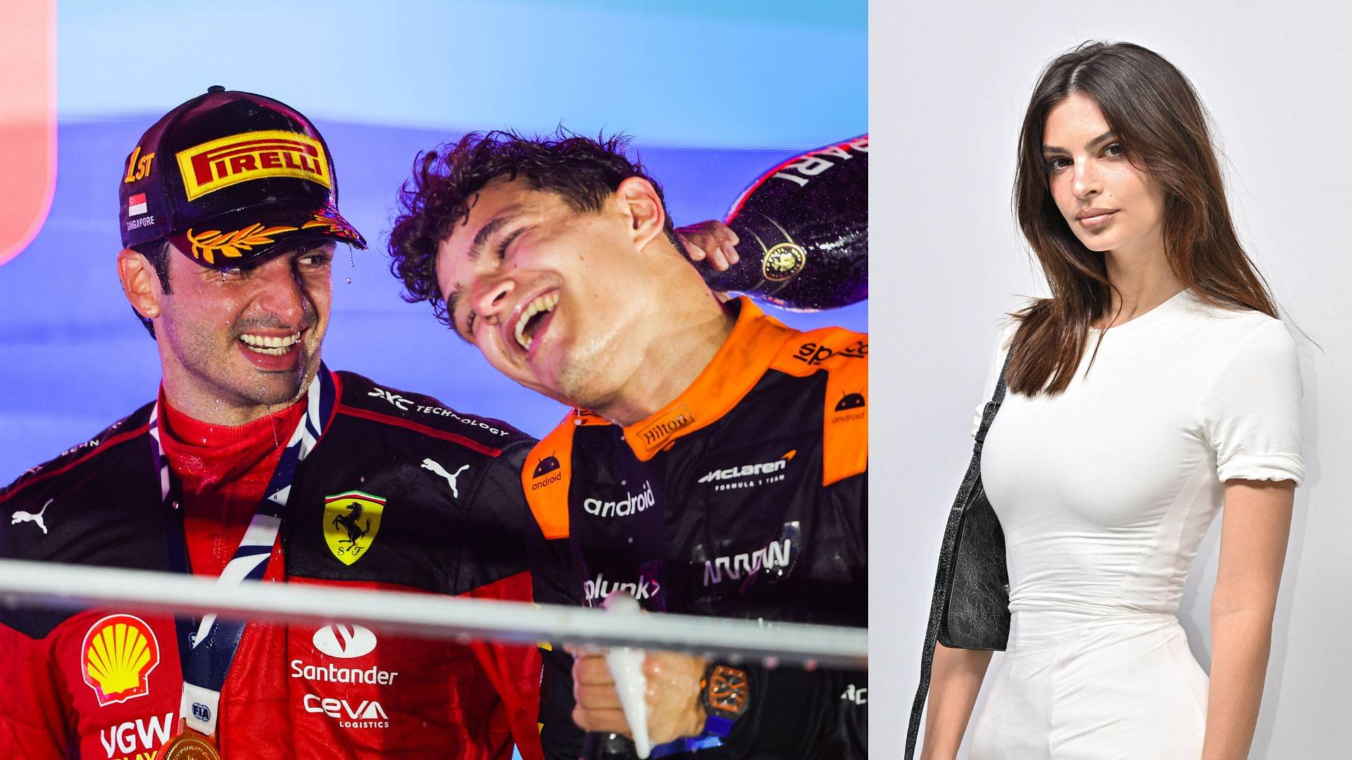 Carlos Sainz Once Used Supermodel Emily Ratajkowski to Roast Lando Norris