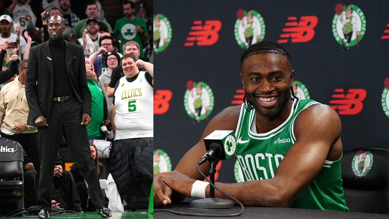 Kevin Garnett Marvels Over Jaylen Brown's Personal Shoe Brand