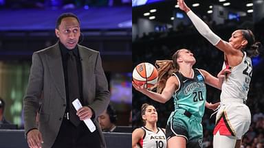 Stephen A. Smith, Sabrina Ionescu and A'ja Wilson