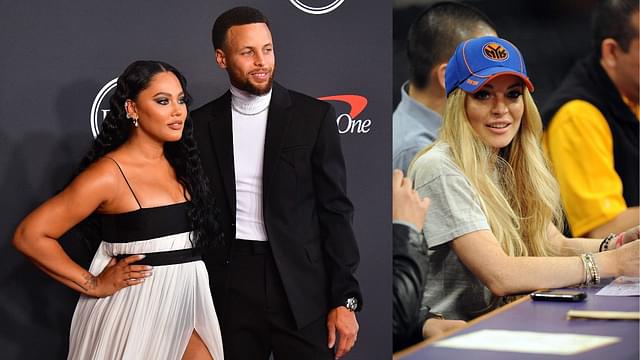 Steph Curry and Ayesha's Adorable Family Picture Has Lindsay Lohan Going Gaga