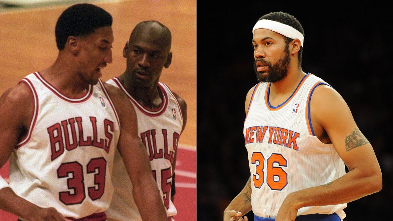 Scottie Pippen, Michael Jordan and Rasheed Wallace