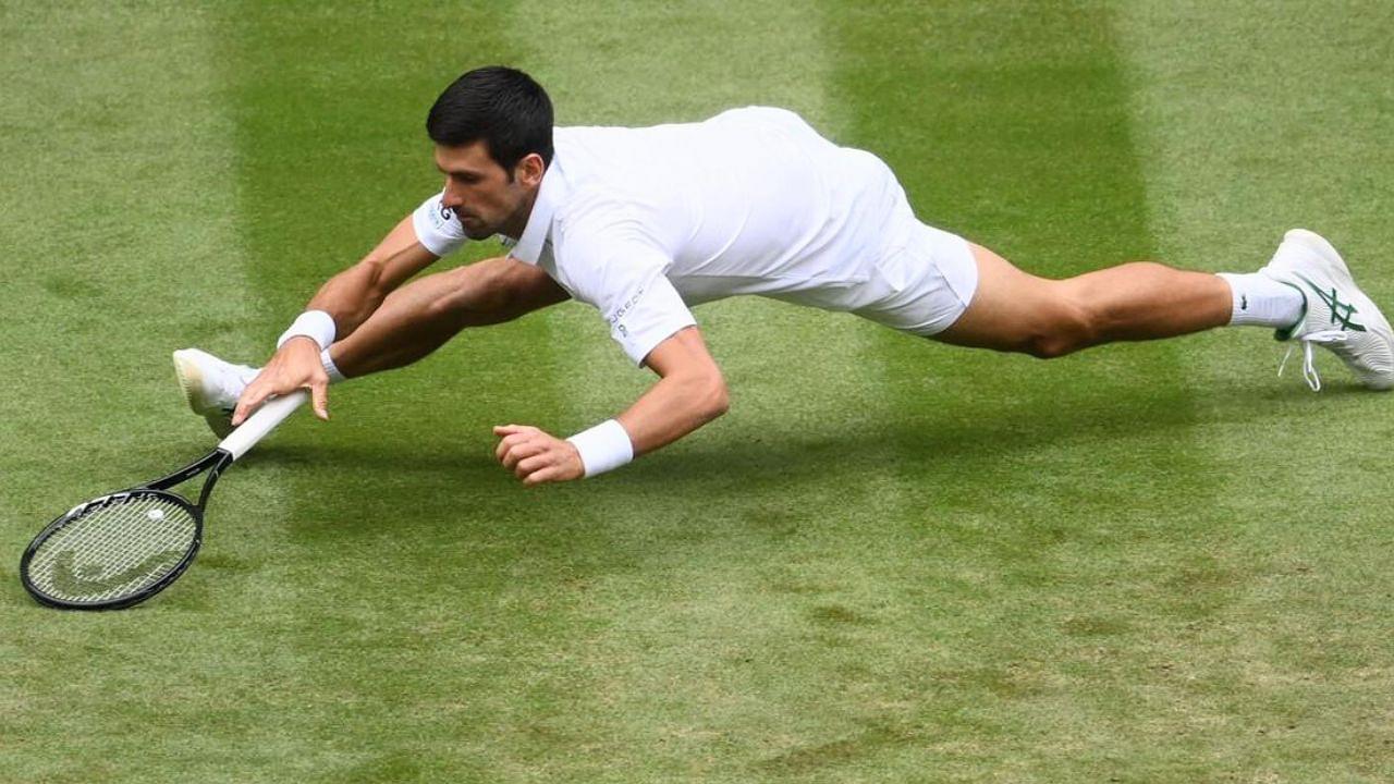 Novak Djokovic Reacts to Tennis Player Hurting Himself After Trying To Mimic His on Court Gymnast Move