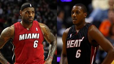 LeBron James in 2010 and Mario Chalmers in 2009