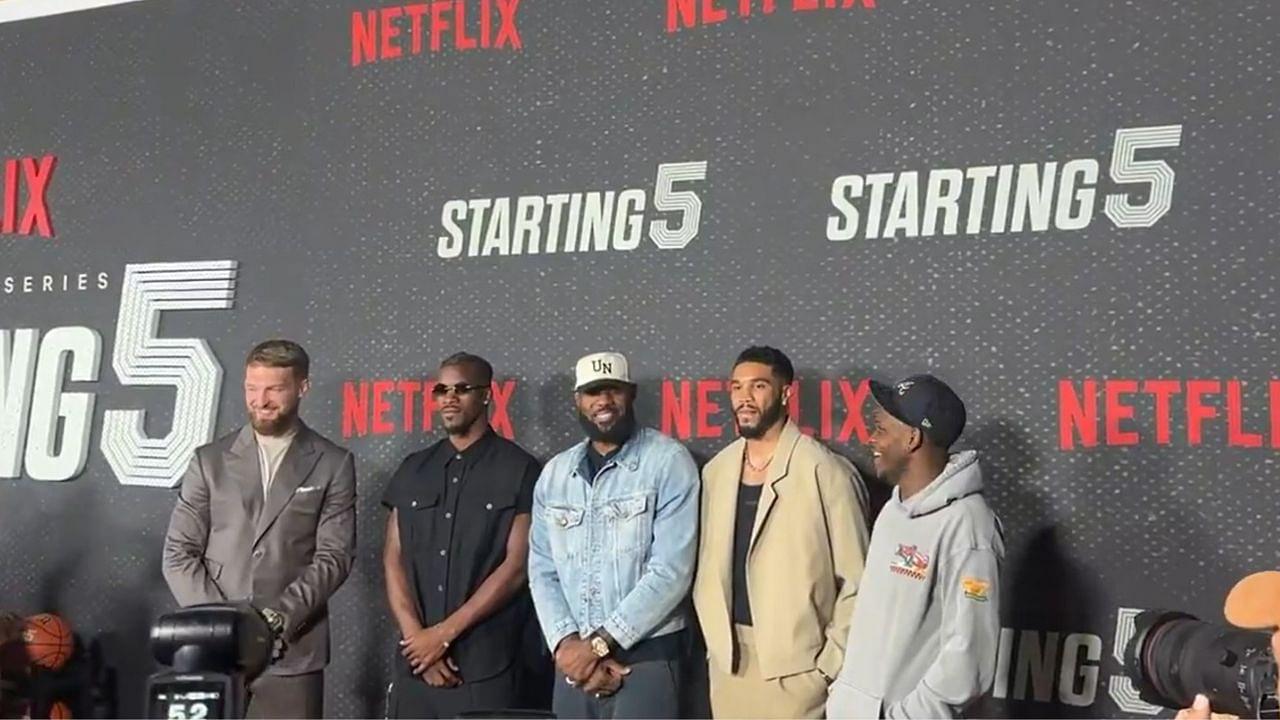 WATCH: Jimmy Butler Sports New Hairdo at ‘Starting 5’ Premiere Alongside LeBron James and Anthony Edwards