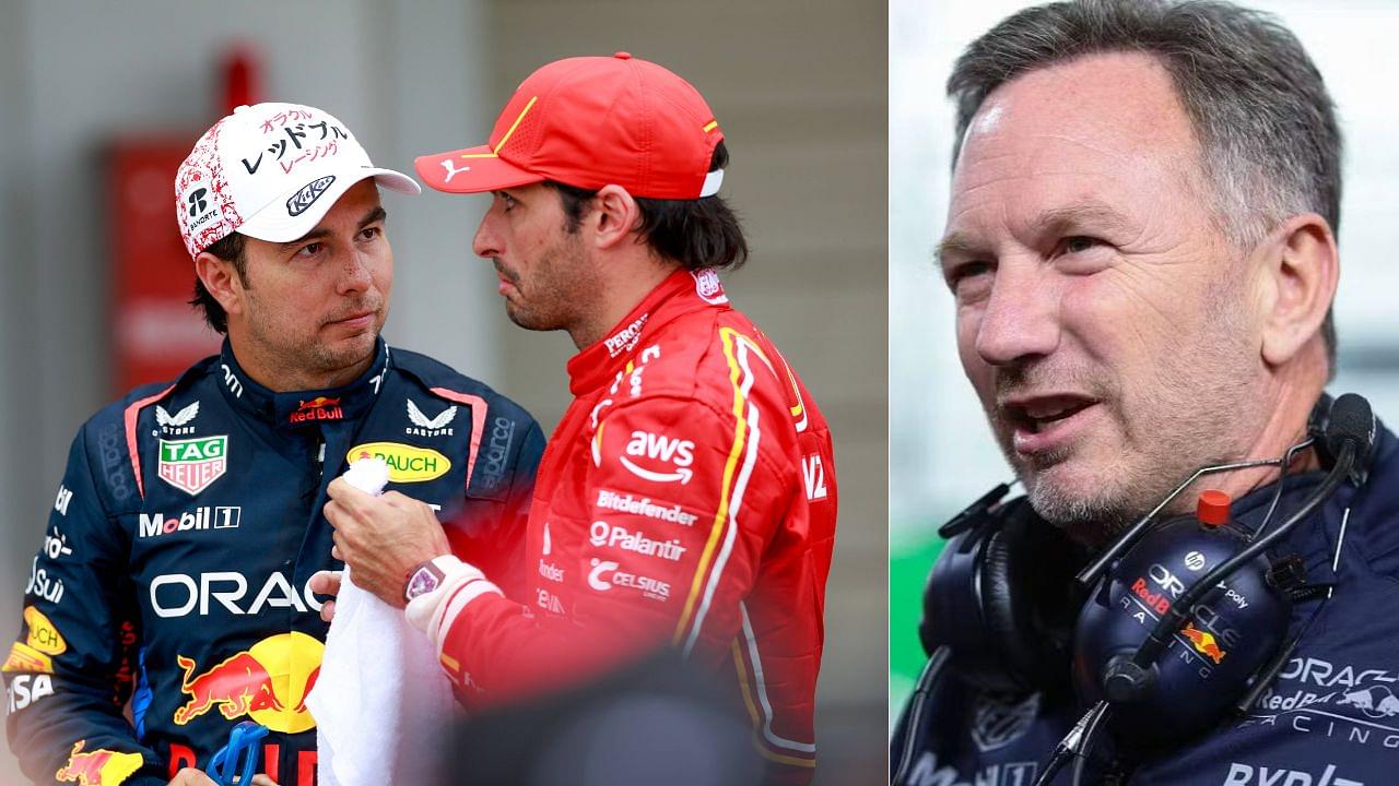 “Carlos Drifted” – Christian Horner Blames Sainz for Sergio Perez’s Crash