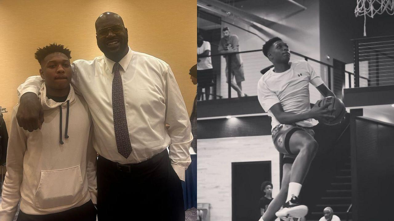 Shaquille O'Neal Shows off His 14-Year-Old Nephew's Insane Athleticism