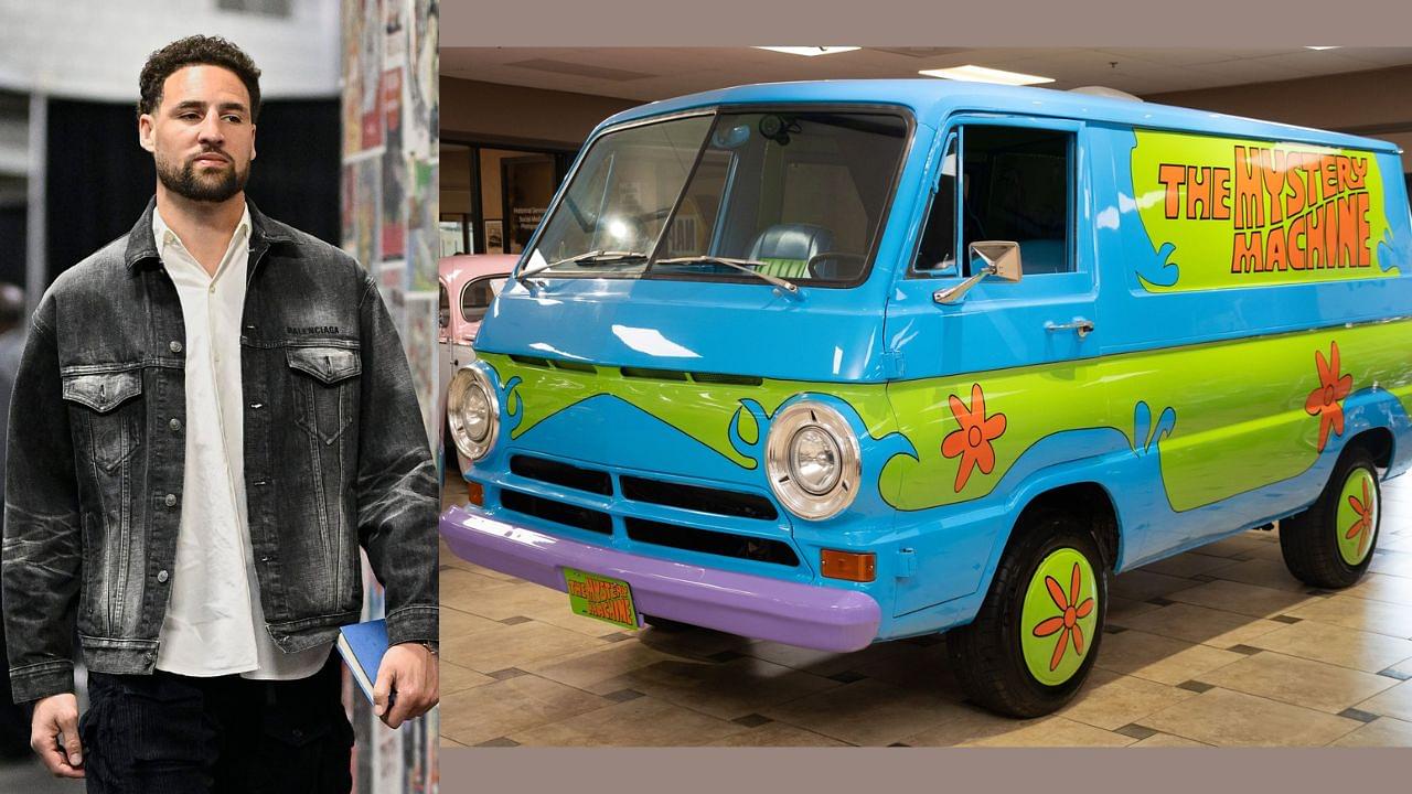 Klay Thompson Takes A Spin In A Scooby Doo ‘Mystery Machine’ Model VW Microbus