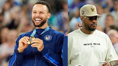 Stephen Curry and Carmelo Anthony Fashion Siegelman Stables Hats While Attending the Mets Game