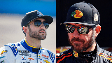 Chase Elliott (R) and Martin Truex Jr. (L)