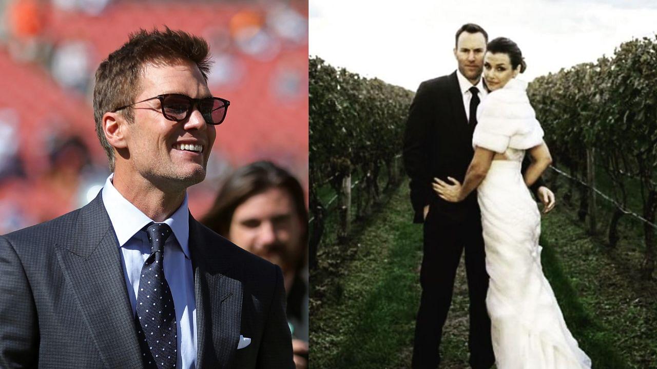 Tom Brady (left), Bridget Moynahan and Andrew Frankel (Right)