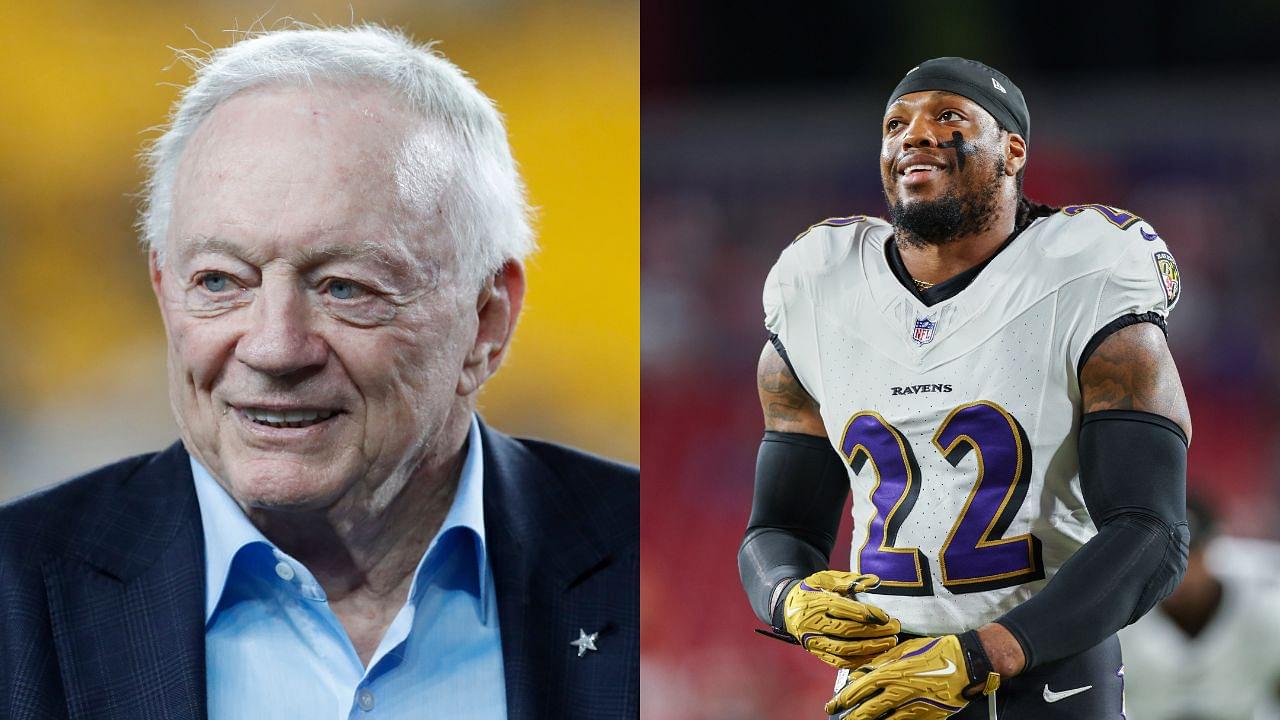 Jerry Jones (L) and on Derrick Henry (R).