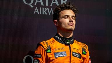 Lando Norris, racing for the McLaren F1 team during the 2024 Formula 1 British Grand Prix at the Silverstone Circuit in Silverstone, United Kingdom.