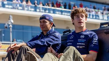 Franco Colapinto (43) of Argentina and team Williams Racing and Alexander Albon (23) of Thailand and team Williams Racing during the drivers™ parade before the Formula 1 Pirelli United States Grand Prix