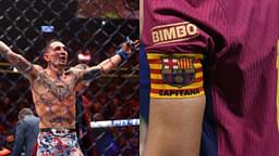 Max Holloway (L) and FC Barcelona jersey (R)