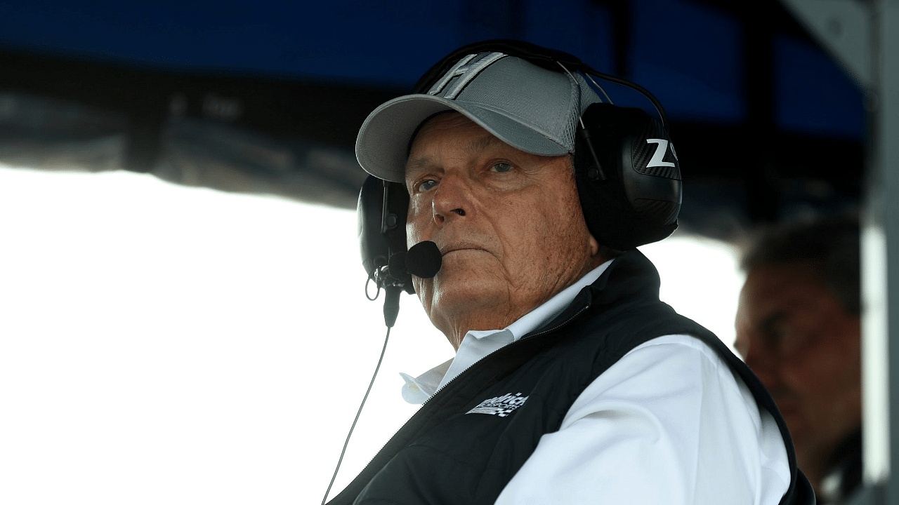 Hendrick Motorsports owner Rick Hendrick watches the action during the FireKeepers Casino 400 on Sunday, Aug. 6, 2023.