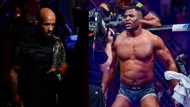 Demetrious Johnson (L) and Francis Ngannou (R)