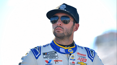 Oct 19, 2024; Las Vegas, Nevada, USA; NASCAR Cup Series driver Chase Elliott (9) during qualifying for the South Point 400 at Las Vegas Motor Speedway. Mandatory Credit: Gary A. Vasquez-Imagn Images