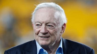 Dallas Cowboys owner Jerry Jones on the field before the game against the Pittsburgh Steelers at Acrisure Stadium.