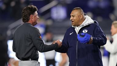 Mike Gundy and Kalani Sitake