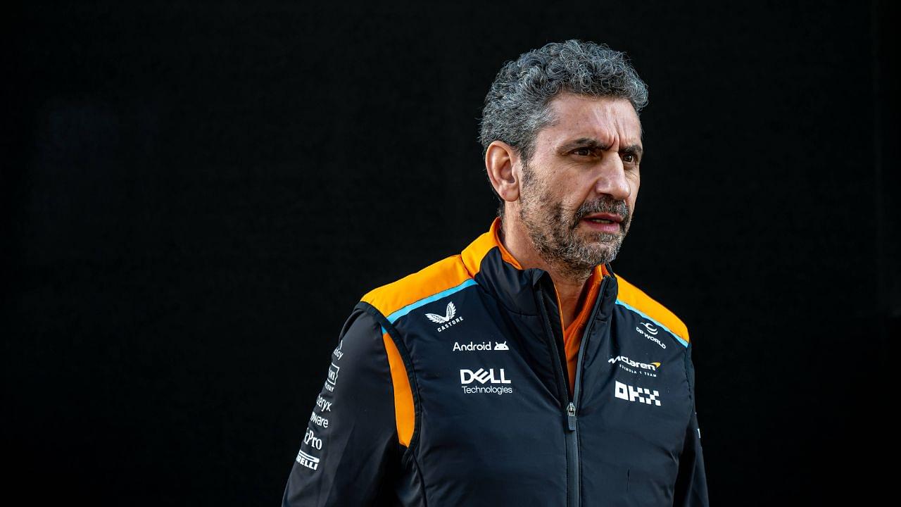 Andrea Stella, racing for the McLaren F1 team