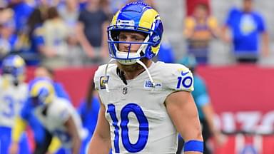 Sep 15, 2024; Glendale, Arizona, USA; Los Angeles Rams wide receiver Cooper Kupp (10) prior to a game against the Arizona Cardinals at State Farm Stadium.