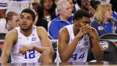 Karl-Anthony Towns and Dakari Johnson in 2015