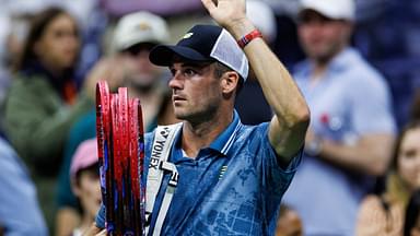 Tommy Paul of the United States after playing against Jannik Sinner of Italy on day eight of the 2024 U.S. Open tennis tournament at the USTA Billie Jean King National Tennis Center.