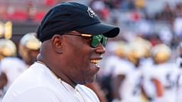 Colorado Buffaloes assistant Warren Sapp before the game against the Nebraska Cornhuskers at Memorial Stadium.