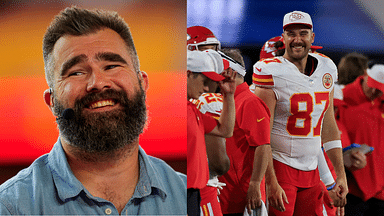 Jason Kelce(L) and Travis Kelce(R)